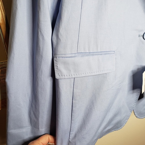 Max Mara NEW Azzurro Cotton Twill Blazer Ladies size 16 - Picture 8 of 13